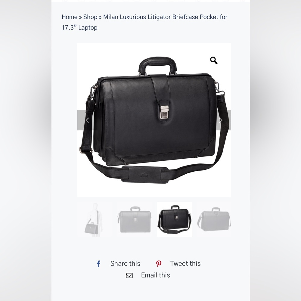 Mancini Black Briefcase